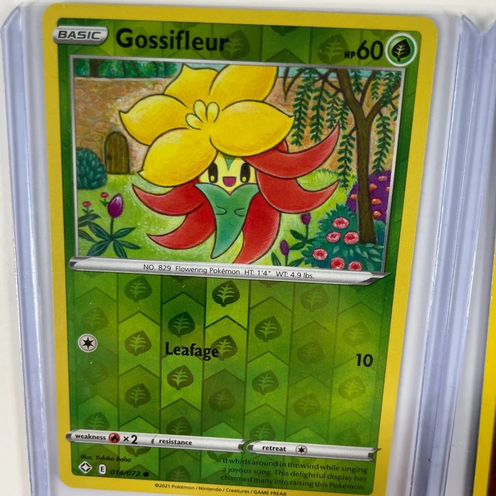 Pokemon Card Lot Gossifleur Reverse Holo Florges Flabébe Shining Fates TCG 3pc